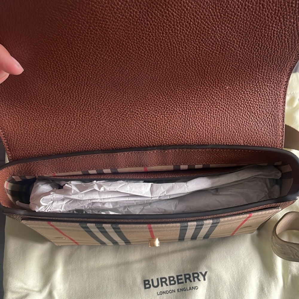 Burberry cross body bag. Tan color. Only used two times . - Picture 2 of 4